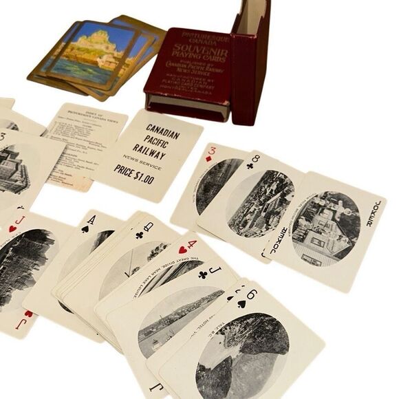 Canadian Pacific Railway Souvenir Playing Cards Picturesque Canada rare complete - Picture 4 of 8